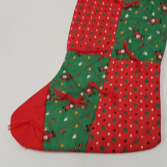 Smithy 22" Bear Christmas Holiday Stocking Vintage Santa Christmas Trees - Picture 4 of 9
